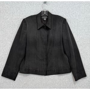 Banana Republic 100% Silk Blazer Jacket Size 12 Lined Urban Edgy Career Corpcore